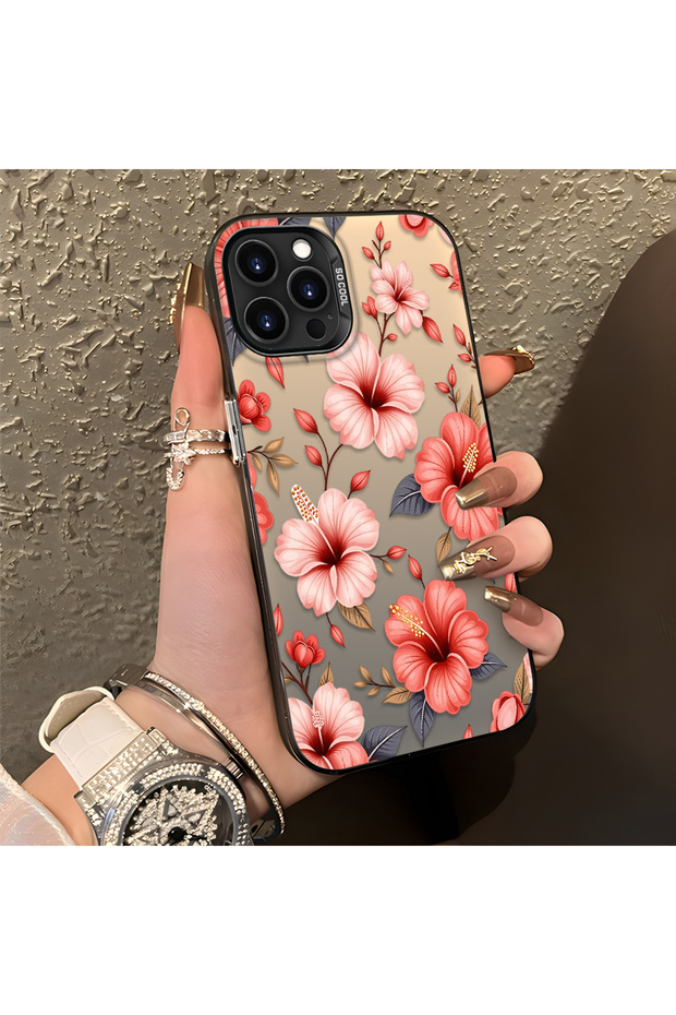 iPhone 12 Pro Max Compatible Protective Case with a Large Floral Print, Offering Impact Protection.