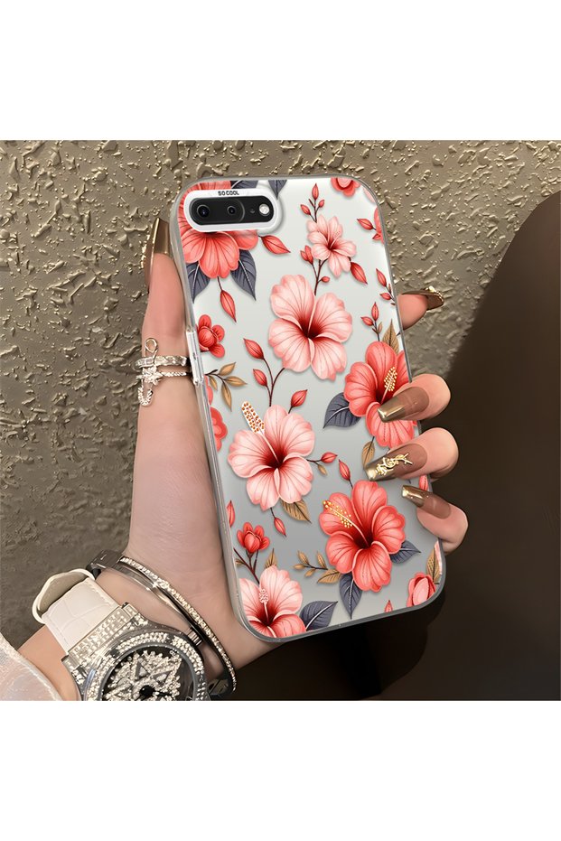 iPhone 7 Plus/8 Plus Compatible Protective Case with a Large Floral Print, Offering Impact Protection.