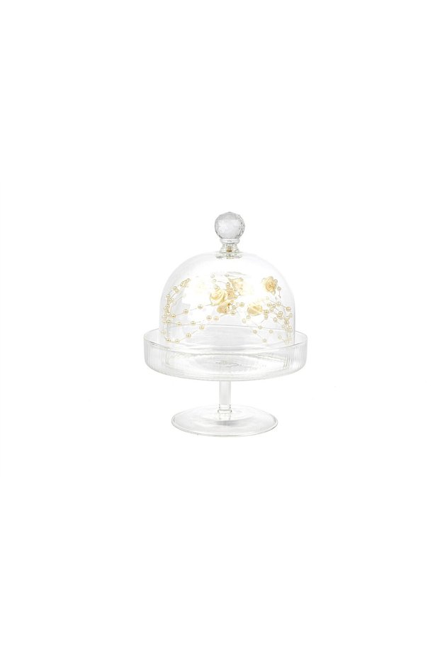 Glass Cookie Jar with Inlay 14X20Cm