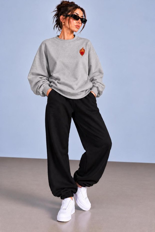 Sifir Yaka Track Suit 2-Piece Set, Top and Bottom, with Alevl Print, Unisex.