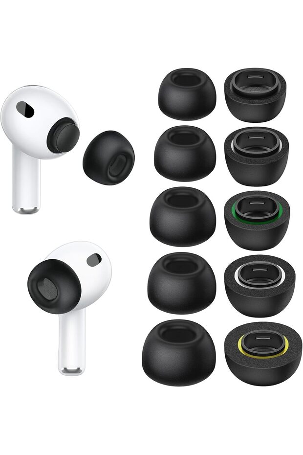 أغطية أذن من الفوم المرن لسماعات AirPods Pro 3، تثبيت آمن، ناعمة ومريحة، تحسين إلغاء الضوضاء، بديلة