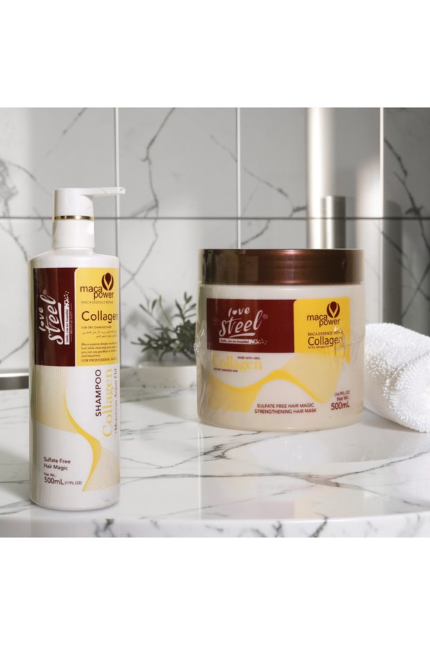 COLLAGEN SHAMPO AND HAIR MASK LOVE STEEL