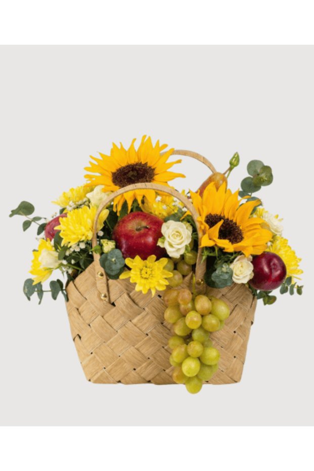 سلة الفواكه والورود 🌻🧺