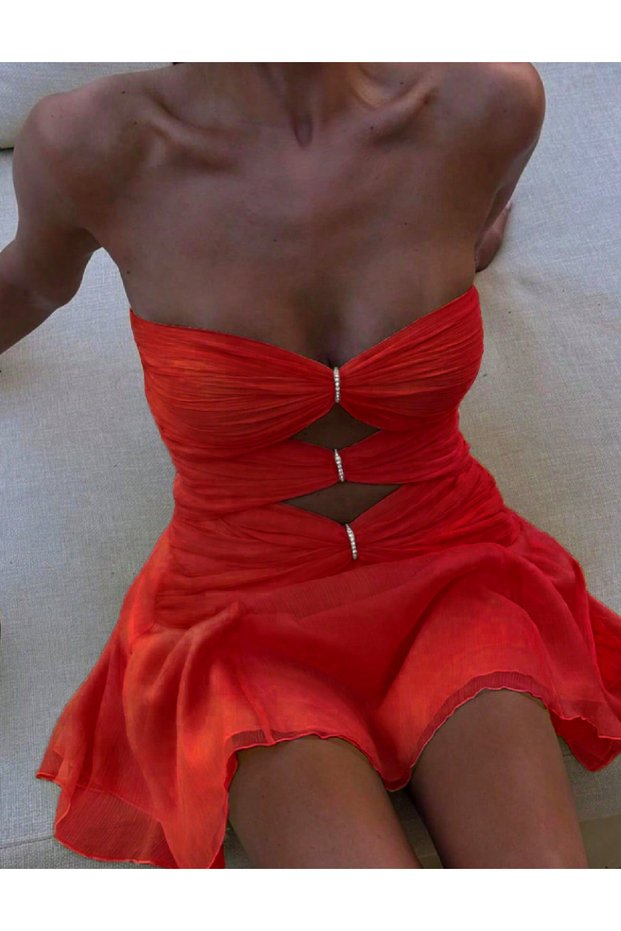 Rochie scurta, Rosu