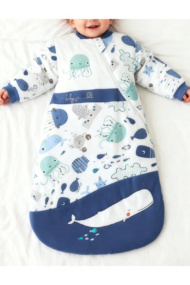 Sleeping bag, White/Blue