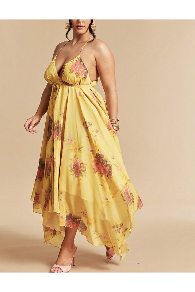 Rochie lunga, Galben