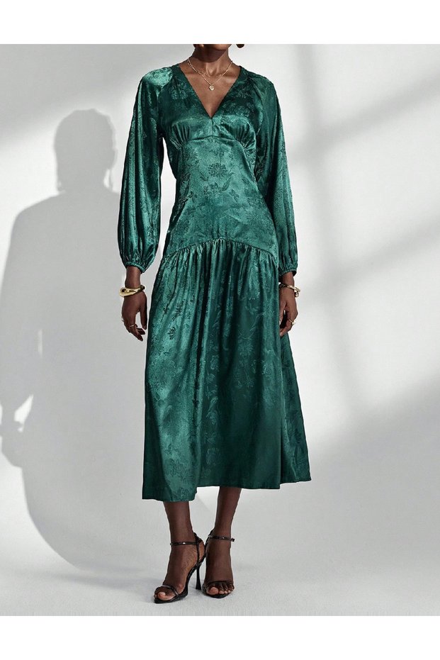 Rochie lunga, Verde inchis