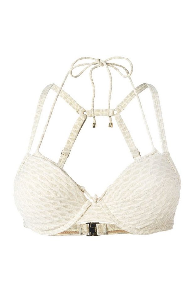 Swim bra, Beige
