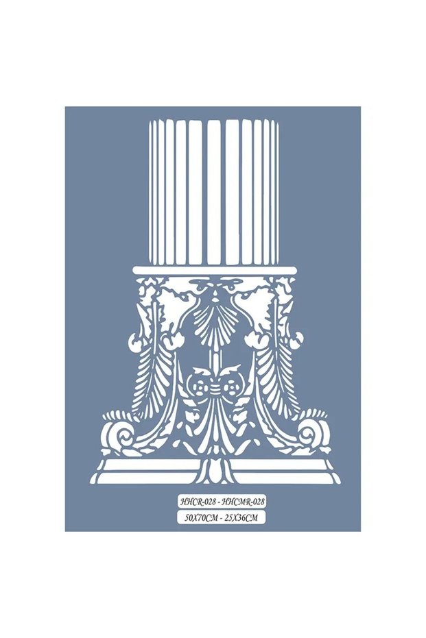 Hhcr28 Home Heritage Column Head Stencil 50X70Cm