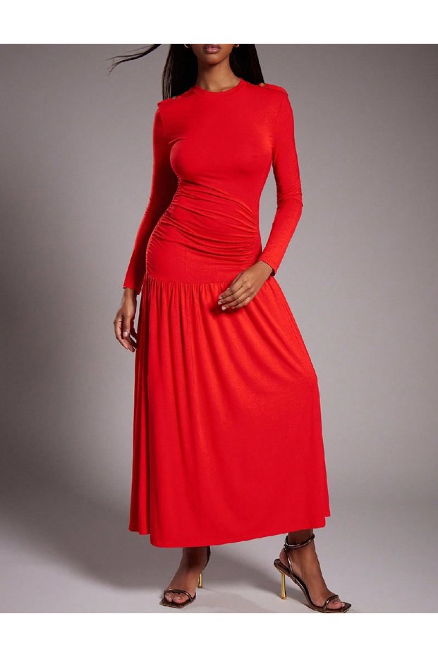 Rochie lunga, Rosu