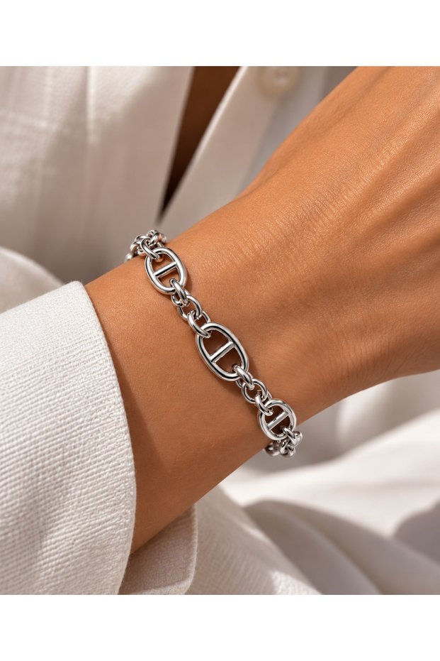 Imported Special Edition Silver Hermès Bracelet.