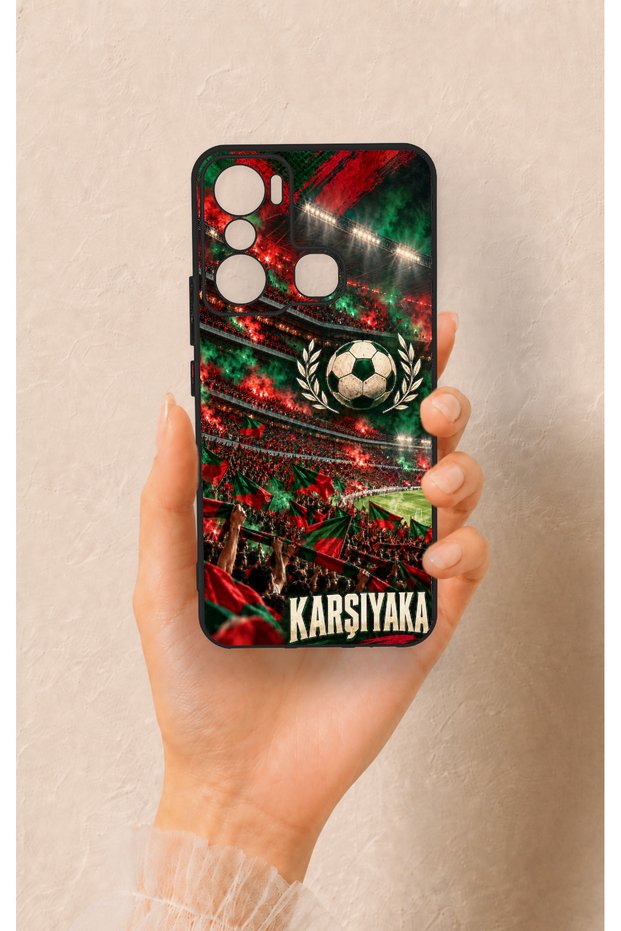 Infinix Hot 20I Compatible Silicone Case with Karşıyaka-Themed Design.
