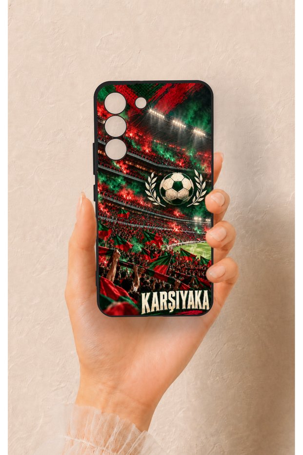 Samsung S22 Compatible Karşıyaka-Themed Patterned Silicone Case.