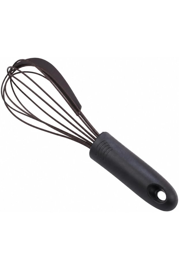 12" Inch Silicone Egg Whisk (Brown)