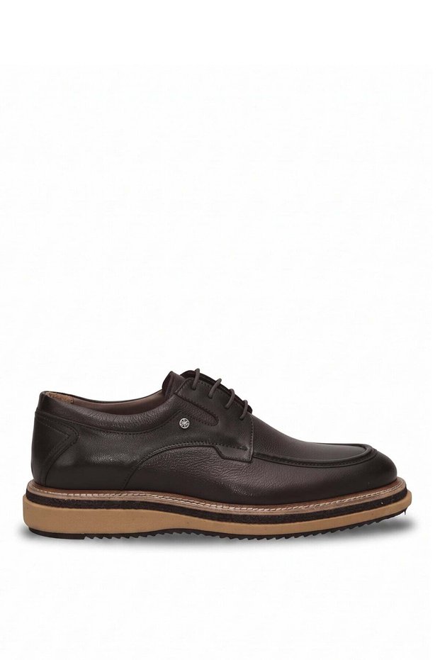 152-24258 Men's Genuine Leather Casual Shoes, Brown.