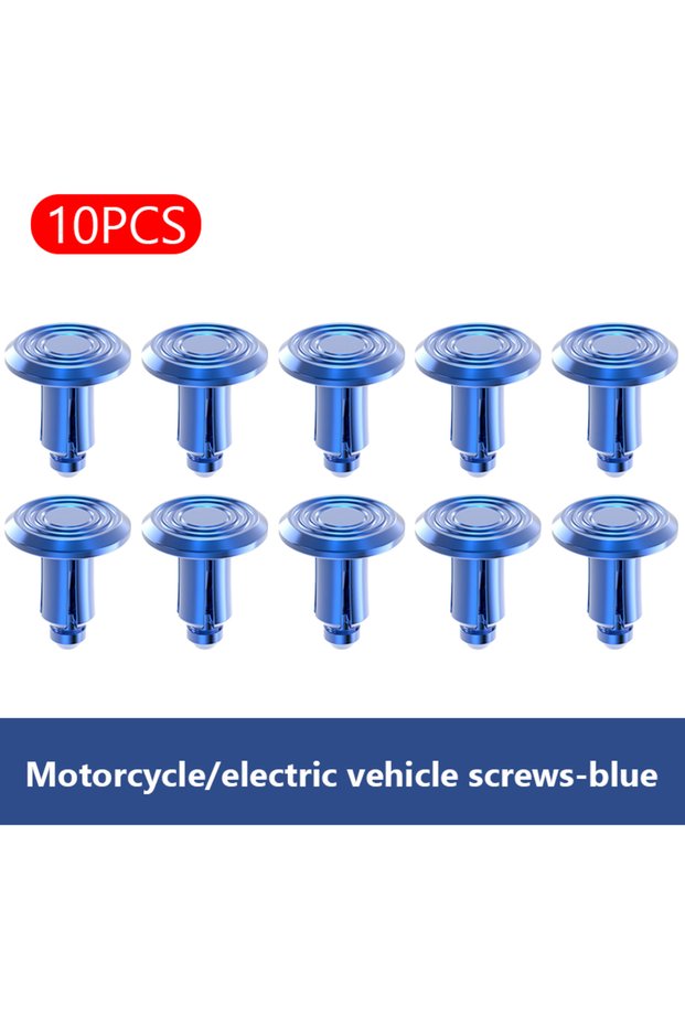 blue 10pcs SEAMETAL 5/10PCS 6mm Motorcycle Expansion Buckle Aluminum Alloy Electric Vehicle Screw Nu