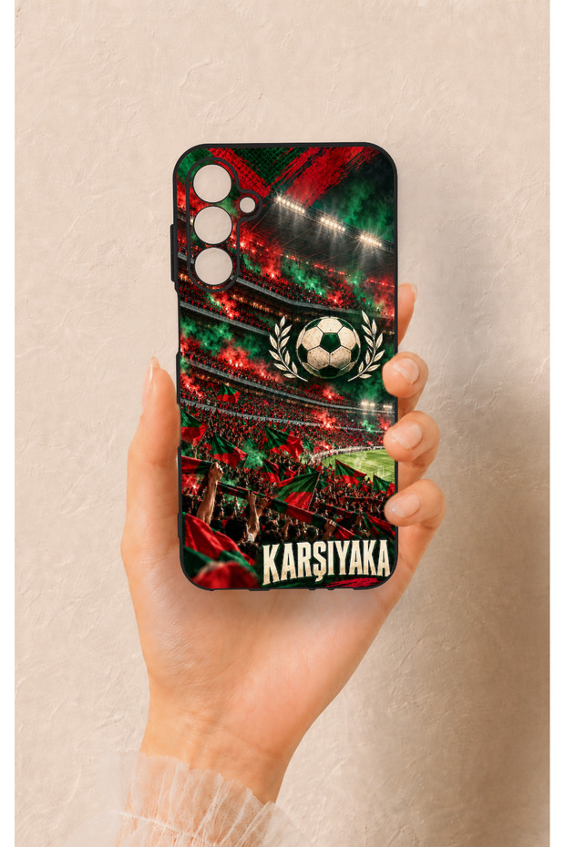 Samsung A15 Compatible Karşıyaka-Themed Patterned Silicone Case.