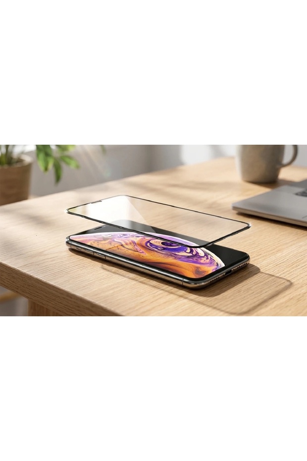 واقي شاشة زجاجي كامل التغطية بتقنية 5D مع حواف سوداء لهاتف iPhone 11 Pro - زجاج مقوى مقاوم للصدمات والخدوش.