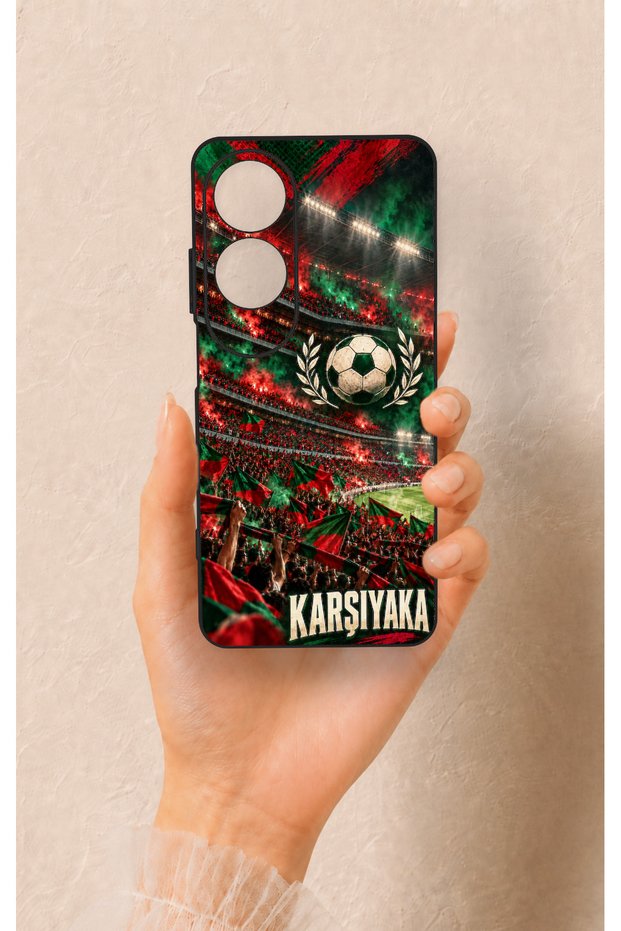 Oppo A60 Compatible Karşıyaka-Themed Patterned Silicone Case.
