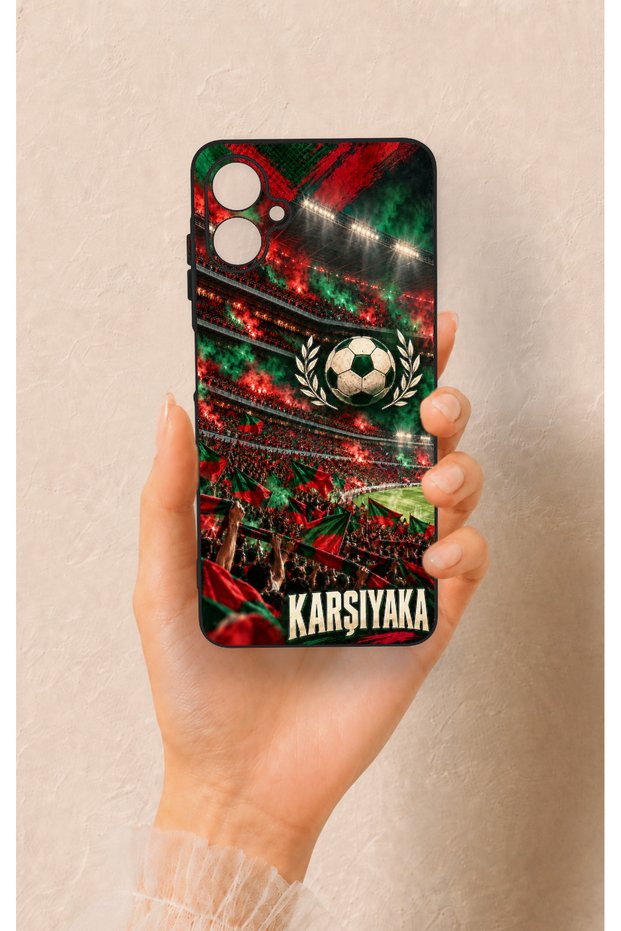 Samsung A06 Compatible Karşıyaka-Themed Patterned Silicone Case.