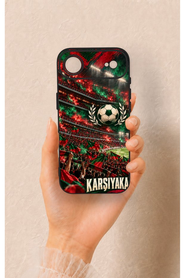 iPhone 17 Air Compatible Silicone Case with Karşıyaka-Themed Design.
