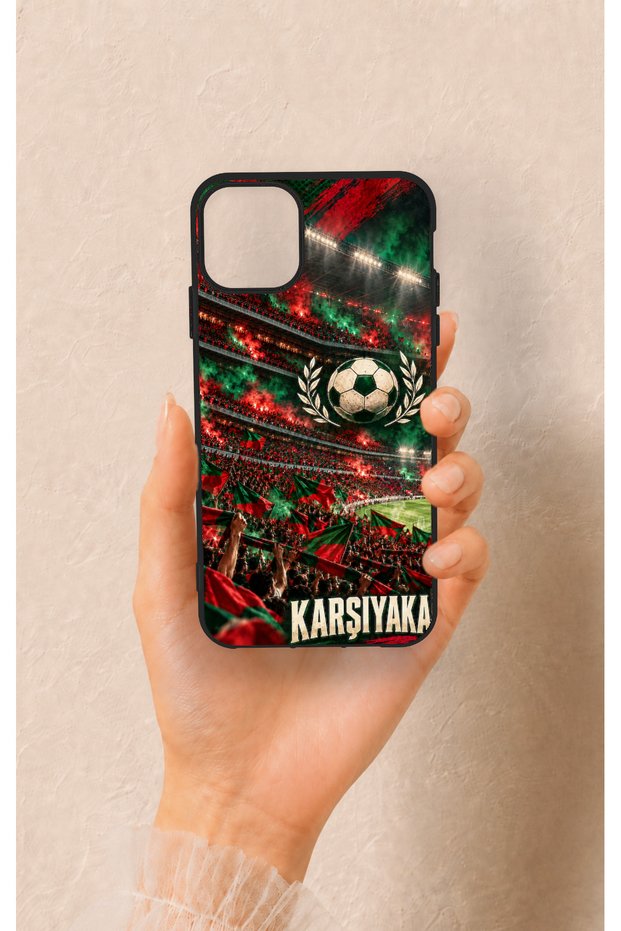 iPhone 11 Pro Max Compatible Silicone Case with Karşıyaka-Themed Design.
