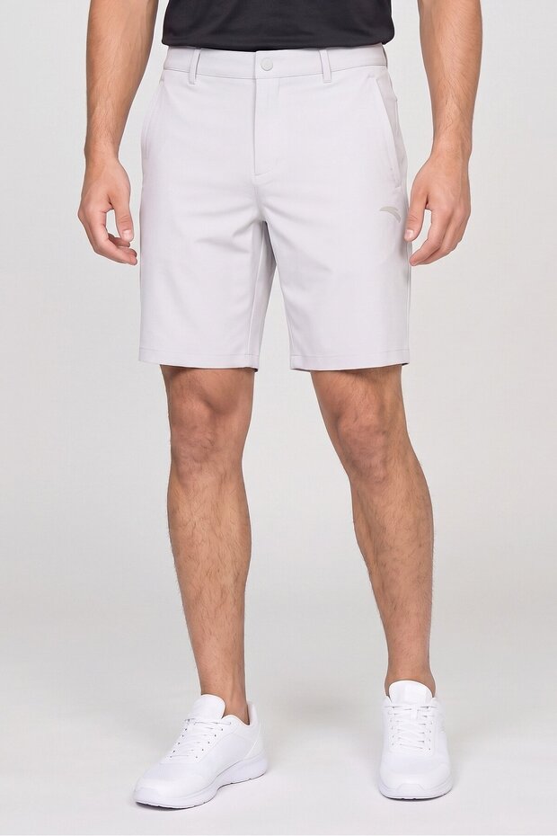 Men Slim Fit Brand Logo Outdoor Shorts, Grey