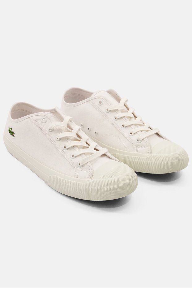 Men Lace Up Casual Shoes, Off White/White