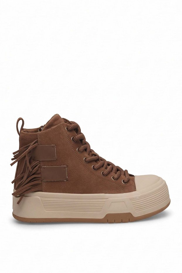 Elit Hml262-1113 Women's Fur-Lined Boots, Camel Color.