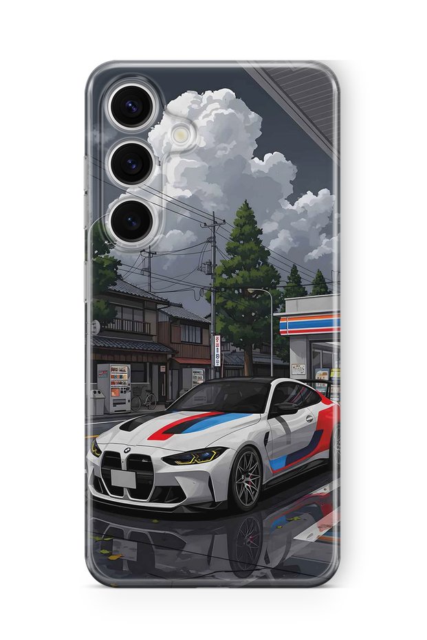 غطاء هاتف شفاف بتصميم BMW متوافق مع هاتف سامسونج جالاكسي A16.