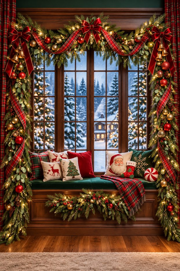 Christmas Themed, Welcome New Year, Happy New Year, Photo Shoot, Celebration, School Event Fabric Backdrop