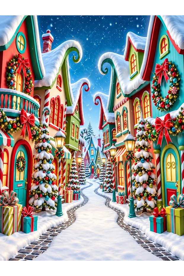 Christmas Themed, Welcome New Year, Happy New Year, Photo Shoot, Celebration, School Event Fabric Backdrop