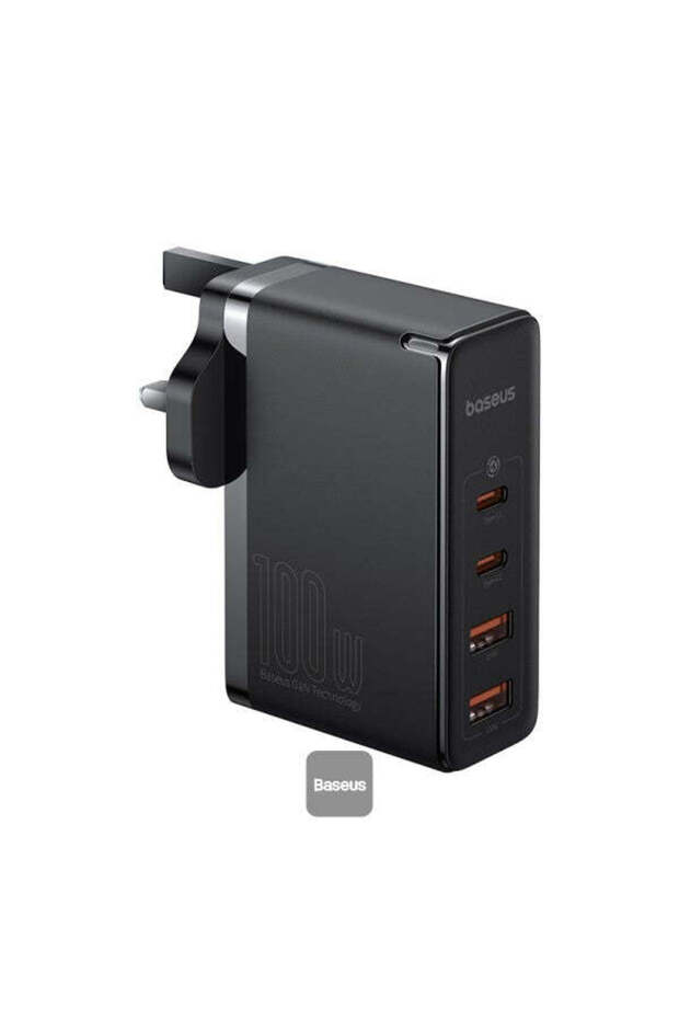 GaN5 Pro 100W 4 Port Fast Charger | 2 Type-C + 2 USB-A UK Plug