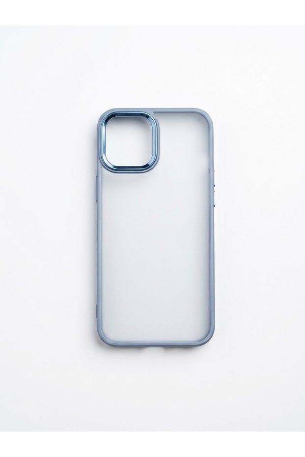 iPhone 12 Pro Max Blue Silicone Case with Blue Frame