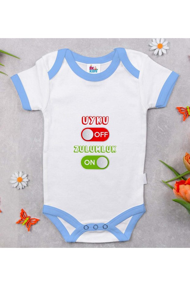 BK Kids Off Blue Baby Bodysuit with Design - 1 (12–18 months)