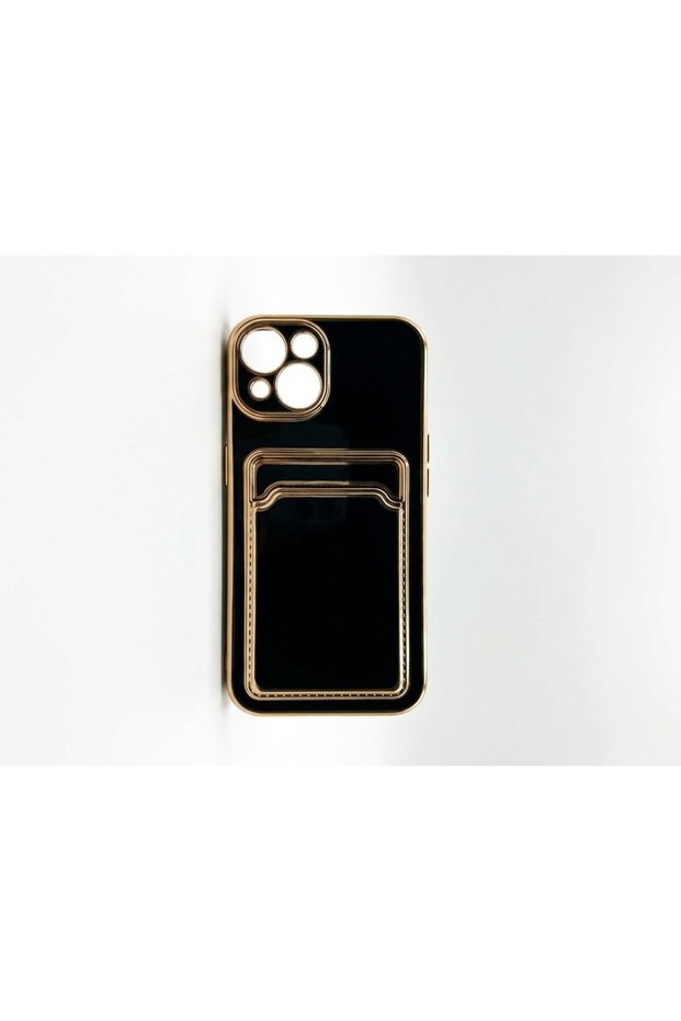 Iphone 13 black card holder case model