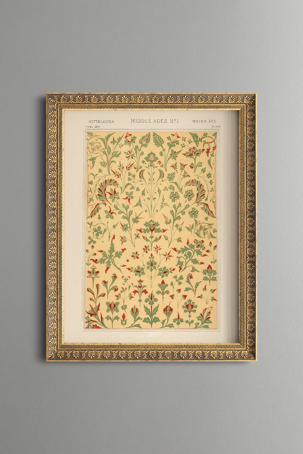 Floral Ornament Pattern - Vintage Patterned Painting - Delicate Design