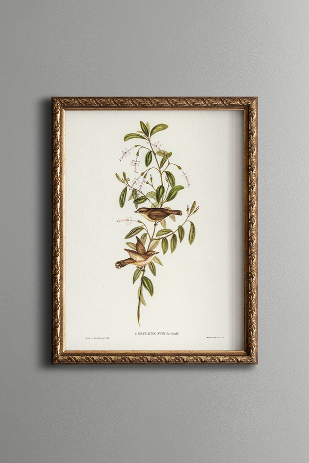 Floral Branch - Vintage Patterned Painting - Slim Model