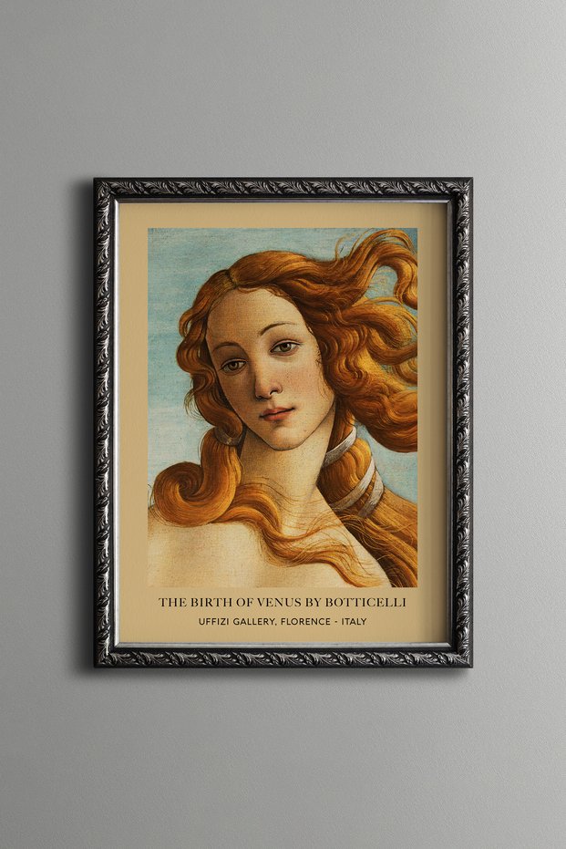 Venus Portrait - Vintage Patterned Painting - Slim Model
