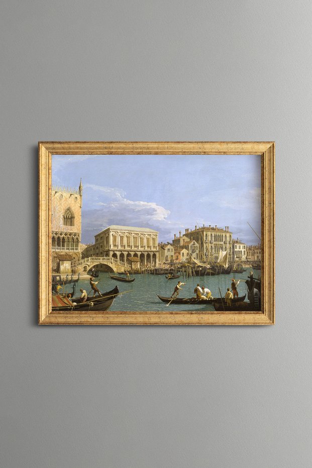 The Grand Canal in Venice - Vintage Patterned Painting - Slim Model