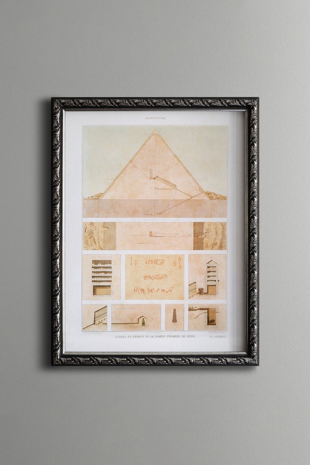 Pyramid Cut - Vintage Patterned Painting - Slim Model