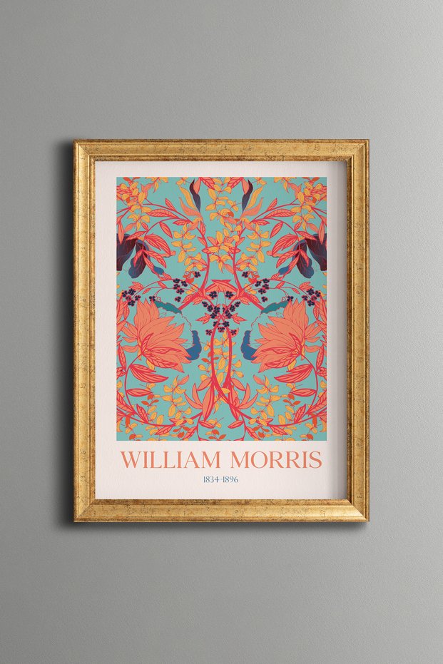 Colorful Floral Pattern - Vintage Patterned Painting - Slim Model