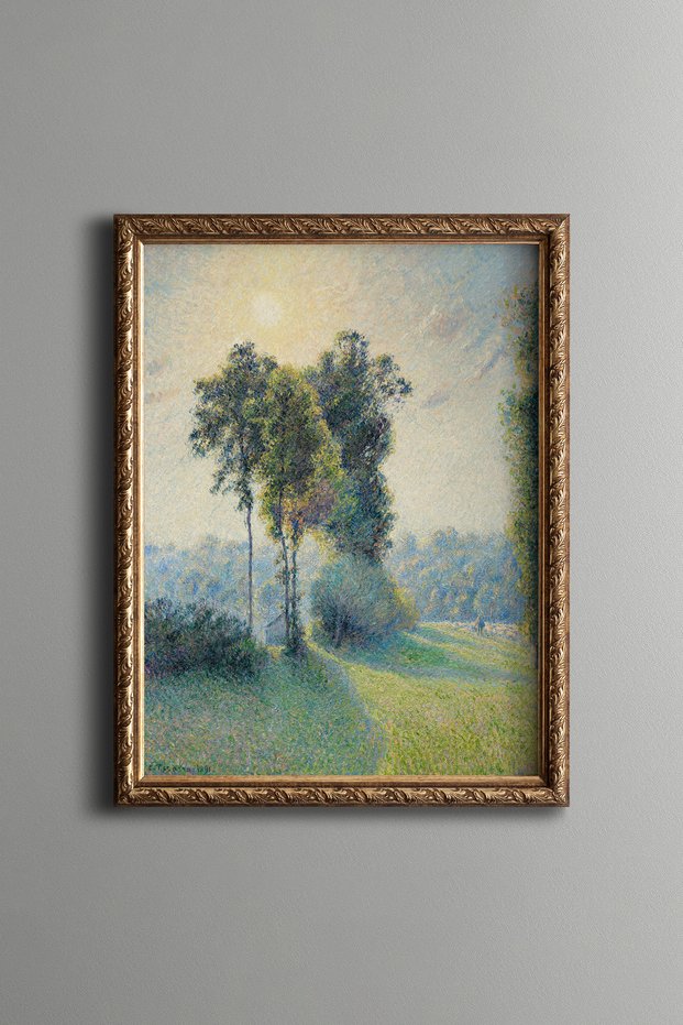 Saint-Charles at Sunset - Vintage Patterned Painting - Slim Model