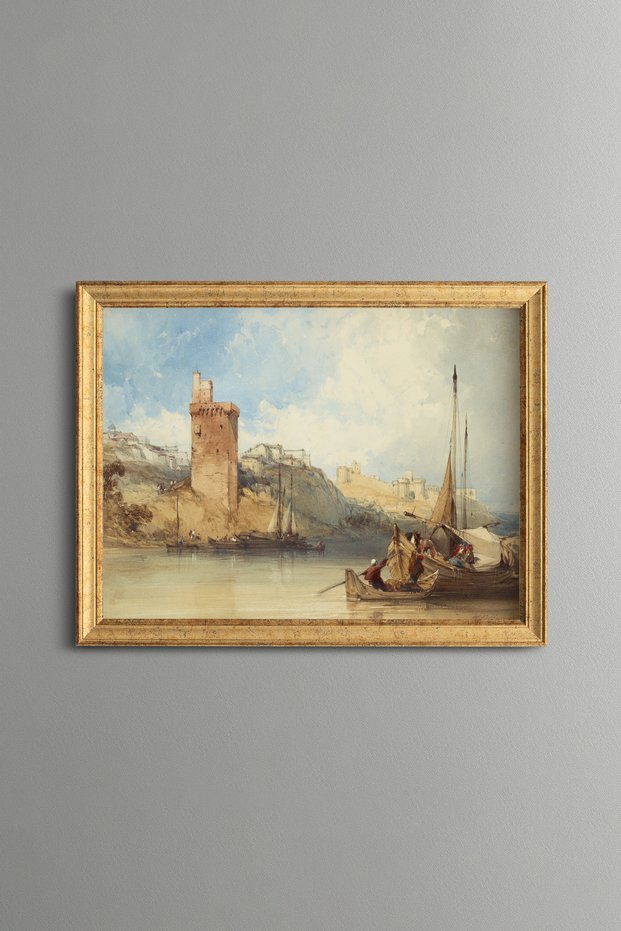 Villeneuve-Lès-Avignon - Vintage Painted Canvas - Fine Model