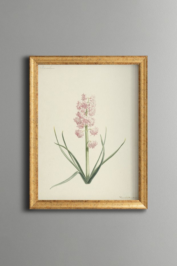 Pink Flower Branch - Vintage Patterned Painting - Slim Model