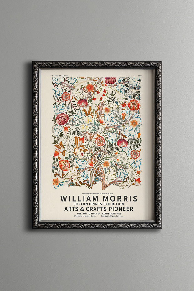 Colorful Flower and Bird Pattern - Vintage Patterned Painting - Slim Model
