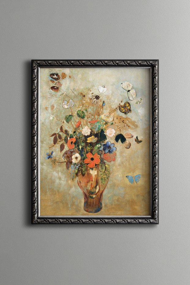 Spring Flowers in a Vase - Vintage Patterned Painting - Fine Model