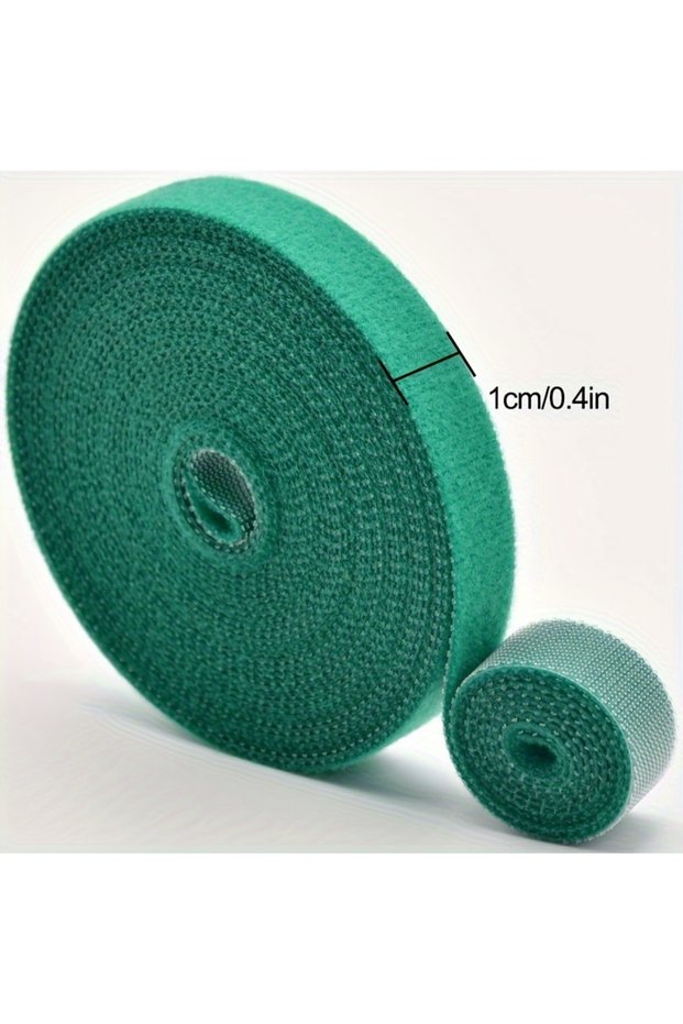 ZD10mi 10M Reusable Nylon Plant Ties Green Garden Plant Bandage Cable Ties Self Adhesive Plant Faste