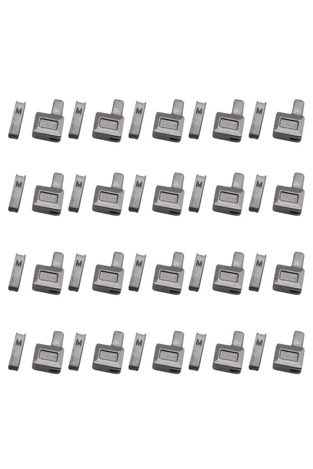 Black 20-Piece Set Premium Metal Zipper Heads Gold Silver Bronze Black - Durable Smooth for DIY Clot
