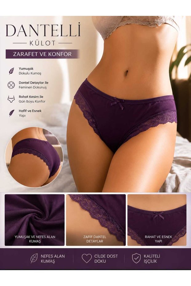 Women's Bikini Briefs 4-Pack Deep Magenta